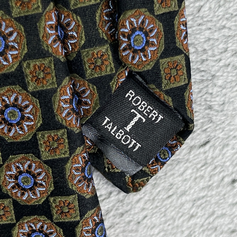 Robert Talbott Silk Tie Men OS Multi Geometric Medallion Best of Class - Picture 3 of 9